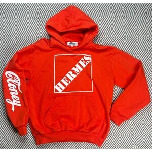 Cloney L'Orange Duke George Hermes Orange Hoodie Sweatshirt Size Large‎